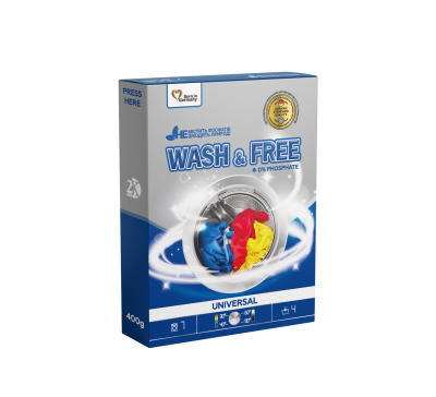 Wash and Free uniwersalny proszek do prania 400g